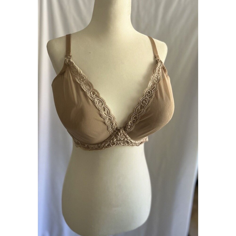 Natori lace plunge feathers  underwire nursing   Bra Size 38DDD